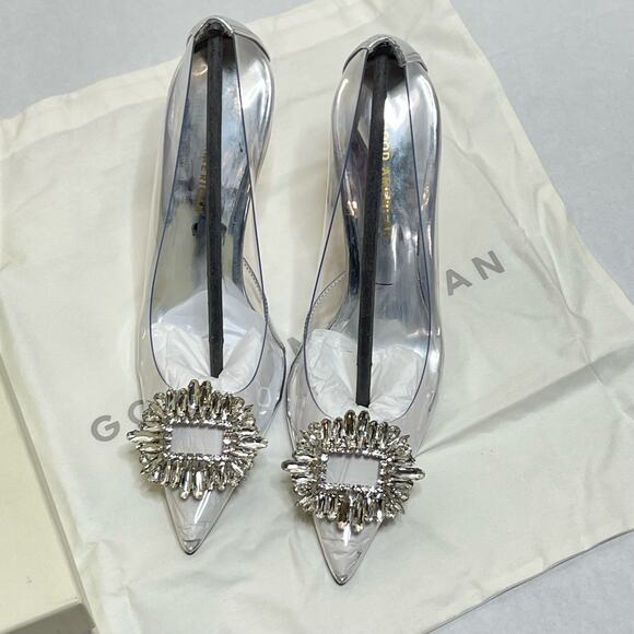 Good American Glass Cinder F*cking Rella Pump Heels NEW Size 8.5 - Picture 3 of 10